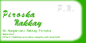 piroska makkay business card